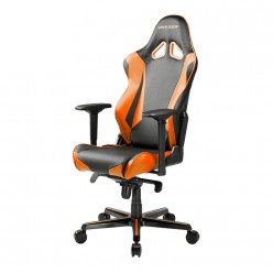Кресло геймерское DXRacer OH/RV001/NO поливинилхлорид/кожа черный/оранжевый