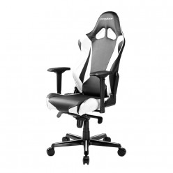 Кресло геймерское DXRacer OH/RV001/NW поливинилхлорид/кожа белый/черный