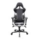 Кресло геймерское DXRacer OH/RV131/NW кожа белый/черный