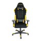 Кресло геймерское DXRacer OH/RW01/NY ткань/кожа черный/желтый