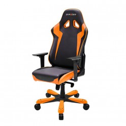 Кресло геймерское DXRacer OH/SJ00/NO кожа черный/оранжевый