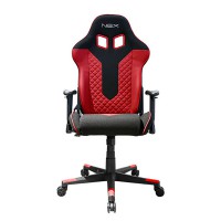Кресло геймерское NEX EC/OK01/NR ткань/кожа черный/красный