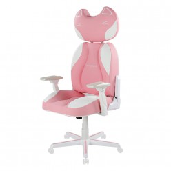 Кресло компьютерное DXRacer DC/JA002/PW кожа белый/розовый