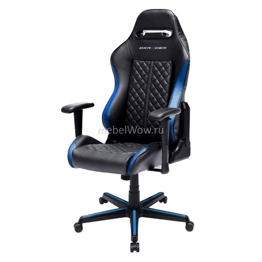 Кресло компьютерное DXRacer OH/DH73/NB кожа черный/синий