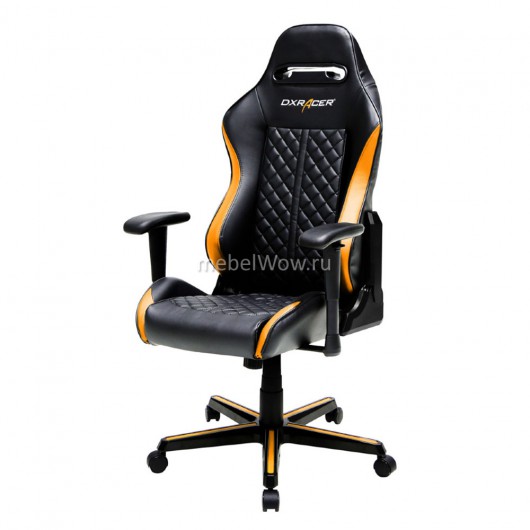 Кресло компьютерное DXRacer OH/DH73/NO кожа черный/оранжевый