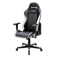 Кресло компьютерное DXRacer OH/DH73/NW кожа белый/черный
