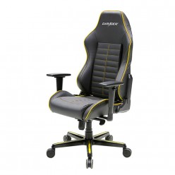 Кресло компьютерное DXRacer OH/DJ133/NY экокожа черный/желтый