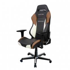 Кресло компьютерное DXRacer OH/DM61/NWC кожа белый/черный/коричневый