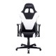 Кресло компьютерное DXRacer OH/FD101/NW ткань/кожа белый/черный