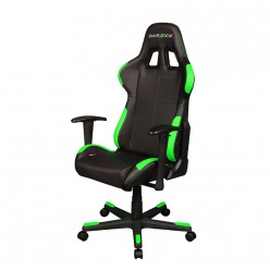 Кресло компьютерное DXRacer OH/FD99/NE кожа черный/зеленый
