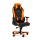 Кресло компьютерное DXRacer OH/IS11/NO кожа черный/оранжевый