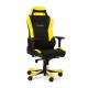 Кресло компьютерное DXRacer OH/IS11/NY кожа черный/желтый