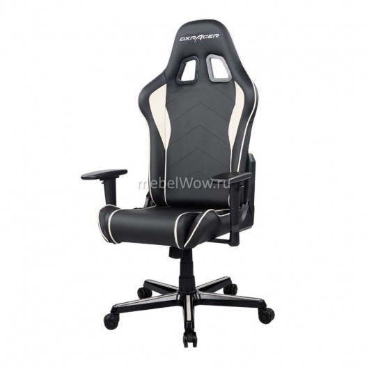 Кресло компьютерное DXRacer OH/P08/NW кожа белый/черный