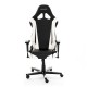Кресло компьютерное DXRacer OH/RE0/NW кожа белый/черный