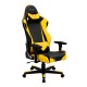 Кресло компьютерное DXRacer OH/RE0/NY кожа черный/желтый