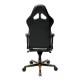 Кресло компьютерное DXRacer OH/RH110/NWO кожа белый/черный/оранжевый