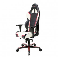 Кресло компьютерное DXRacer OH/RH110/NWR кожа белый/черный/красный