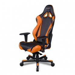 Кресло компьютерное DXRacer OH/RJ001/NO поливинилхлорид/кожа черный/оранжевый