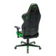 Кресло компьютерное DXRacer OH/RN1/NE поливинилхлорид/кожа черный/зеленый