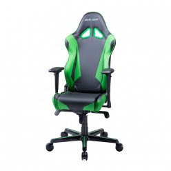 Кресло компьютерное DXRacer OH/RV001/NE поливинилхлорид/кожа черный/зеленый