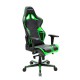Кресло компьютерное DXRacer OH/RV131/NE кожа черный/зеленый