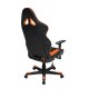 Кресло компьютерное DXRacer OH/RW106/NO ткань/кожа черный/оранжевый