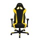 Кресло компьютерное DXRacer OH/RW106/NY ткань/кожа черный/желтый