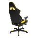 Кресло компьютерное DXRacer OH/RW106/NY ткань/кожа черный/желтый