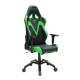 Кресло компьютерное DXRacer OH/VB03/NE кожа черный/зеленый