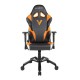 Кресло компьютерное DXRacer OH/VB15/NOW кожа белый/черный/оранжевый