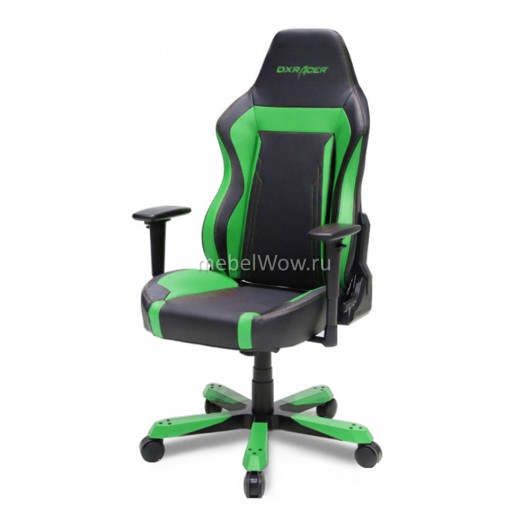 Кресло компьютерное DXRacer OH/WZ06/NE поливинилхлорид/кожа черный/зеленый