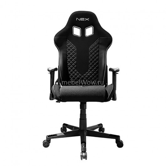 Кресло компьютерное NEX EC/OK01/N ткань/кожа черный