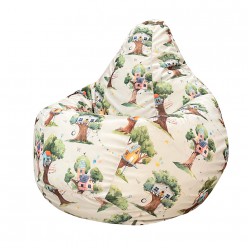 Кресло-мешок DreamBag L велюр Домик на дереве