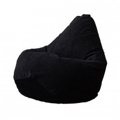 Кресло-мешок DreamBag L микровельвет черный