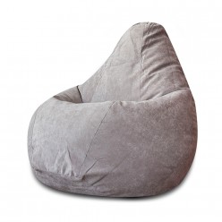 Кресло-мешок DreamBag L микровельвет серый