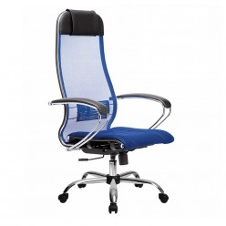Кресло руководителя Метта К-3 ткань-сетка синий