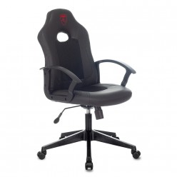 Кресло игровое ZOMBIE 11 BLACK текстиль/экокожа черный