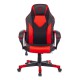 Кресло игровое ZOMBIE GAME 17 RED ткань/экокожа черный/красный