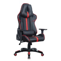 Кресло игровое Brabix GT Carbon GM-120 экокожа черный/красный