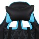 Кресло игровое Brabix GT Master GM-110 экокожа черный/голубый