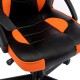Кресло игровое Brabix Shark GM-203 экокожа черное/оранжевый