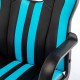 Кресло игровое Brabix Stripe GM-202 экокожа черное/голубой