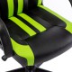 Кресло игровое Brabix Stripe GM-202 экокожа черное/зеленый