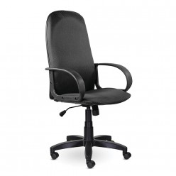 Кресло руководителя Brabix Praktik EX-279 ткань JP кожзам серый