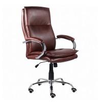 Кресло руководителя Brabix PREMIUM Cuba EX-542 экокожа коричневый