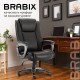 Кресло руководителя Brabix PREMIUM Solid HD-005 кожа рециклированная черный