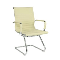 Кресло посетителя Riva Chair 6002-3E экокожа светло-бежевый