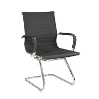 Кресло посетителя Riva Chair 6002-3E экокожа черный