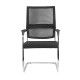 Кресло посетителя Riva Chair D201 ткань/сетка черный