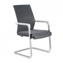 Кресло посетителя Riva Chair D819 сетка белый/серый